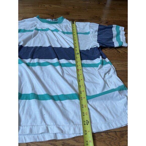 Winner's Cup Lord & Taylor Large Poly/Cotton Vintage Tshirt Striped Tennis - Picture 7 of 10